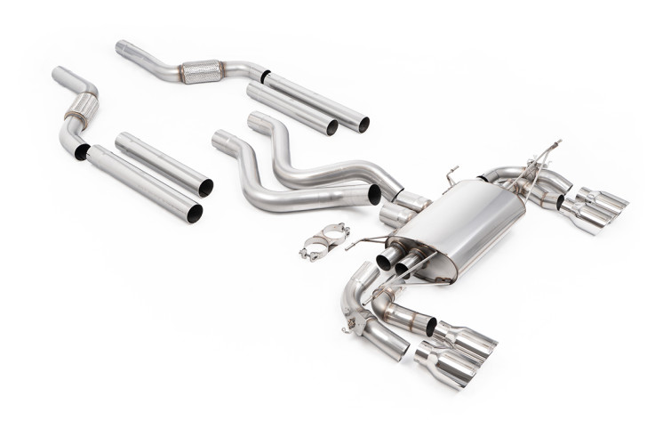 Klapkový OPF-back výfuk Land Rover / Range Rover Defender 110 OCTA P635 4.4 V8 / leštěné koncovky