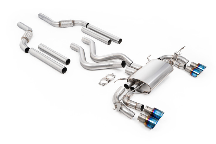 Klapkový OPF-back výfuk Land Rover / Range Rover Defender 110 OCTA P635 4.4 V8 / opálené titanové koncovky