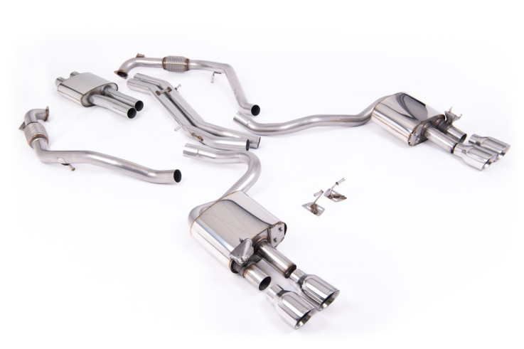 Catback výfuk AUDI S5 Sportback B9 3.0 TFSI V6 (Sport Diff) Milltek Sport - s rezonátorem / leštěné koncovky