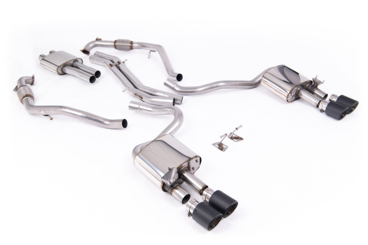 Catback výfuk AUDI S5 Sportback B9 3.0 TFSI V6 (Sport Diff) Milltek Sport - s rezonátorem / karbonové koncovky