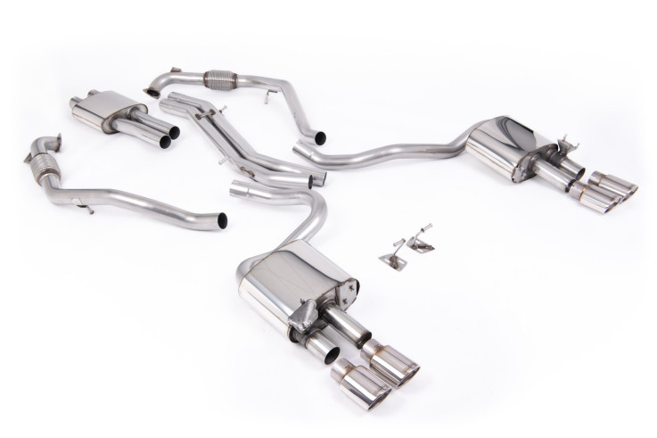 Catback výfuk AUDI S5 Sportback B9 3.0 TFSI V6 (Sport Diff) Milltek Sport - s rezonátorem / leštěné oválné koncovky