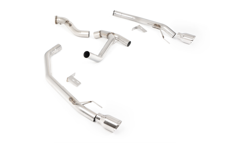 Axle-back výfuk VW Amarok 3.0 V6 TDI 240HP 2024+ - Milltek Sport - leštěné koncovky