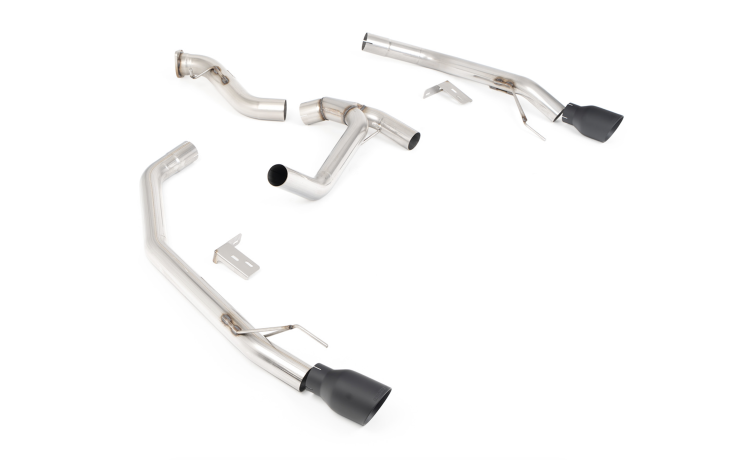 Axle-back výfuk VW Amarok 3.0 V6 TDI 240HP 2024+ - Milltek Sport - černé koncovky