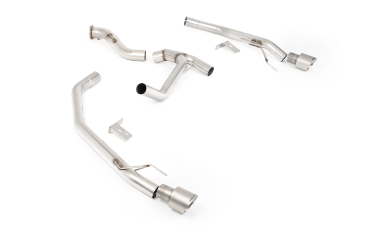 Axle-back výfuk VW Amarok 3.0 V6 TDI 240HP 2024+ - Milltek Sport - broušené titanové koncovky
