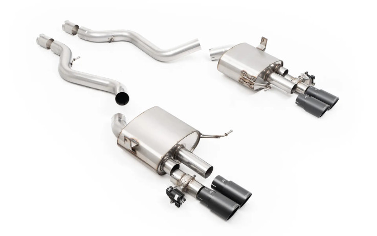 Catback výfuk BMW M3 E92 coupe - Milltek Sport - V2 klapkový systém / černé koncovky