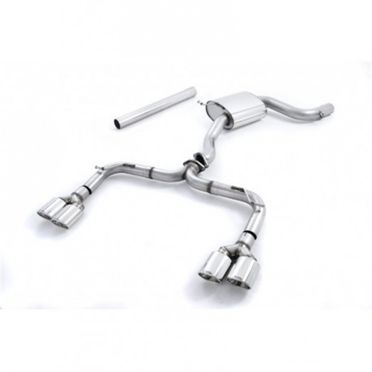 Catback výfuk VW Golf 7 R Variant 2.0 TSI 310PS (facelift 2017->) Milltek Sport - bez rezonátoru / černé koncovky