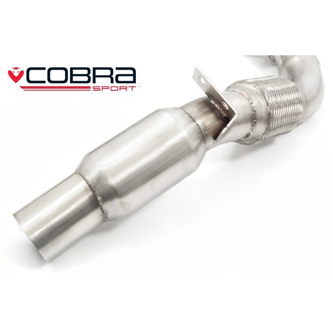 Cobra Sport Turbo Back exhaust VW Golf (5K) R - de-cat / non-resonated / TP38-BLK tips