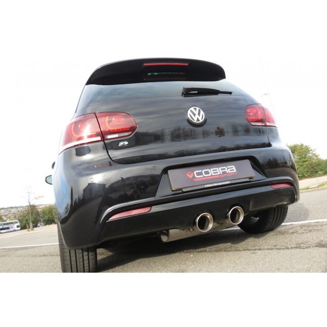 Cobra Sport Turbo Back exhaust VW Golf (5K) R - de-cat / non-resonated / TP38-BLK tips