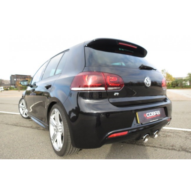 Cobra Sport Turbo Back exhaust VW Golf (5K) R - de-cat / non-resonated / TP38-BLK tips