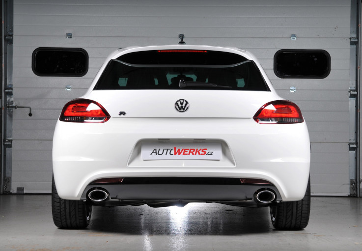 Catback výfuk VW Scirocco R 2.0 TFSI Milltek Sport - bez rezonátoru / leštěné oválné koncovky