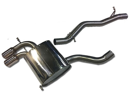 Catback výfuk Audi S3 8P (3dv.) 2.0 TFSI Milltek Sport - bez rezonátoru / leštěné koncovky Twin 80 Jet