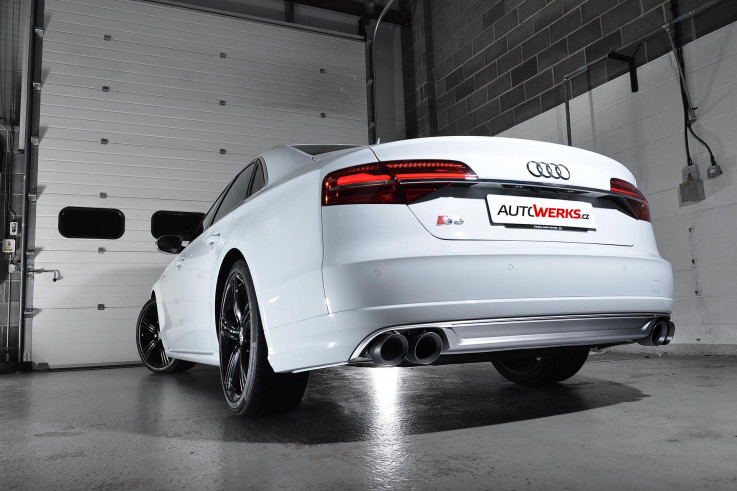 Klapkový catback výfuk AUDI S8 D4 4.0 TFSI Milltek Sport - bez rezonátoru / titanové koncovky