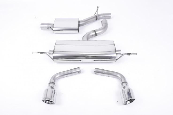 Catback výfuk Audi TT 8J quattro 3.2 V6 Milltek Sport - s rezonátorem / leštěné koncovky JET100