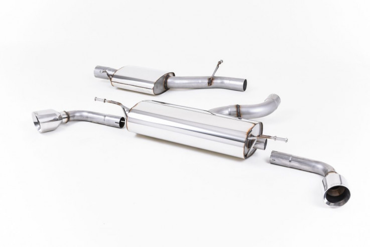 Catback výfuk Audi TT 8J quattro 3.2 V6 Milltek Sport - s rezonátorem / leštěné koncovky GT100