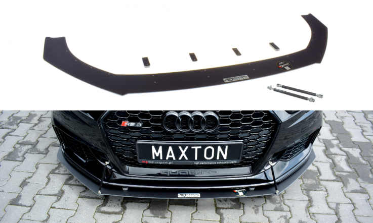 Maxton Design Spoiler předního nárazníku Racing Audi RS3 8V Sportback Facelift V.1