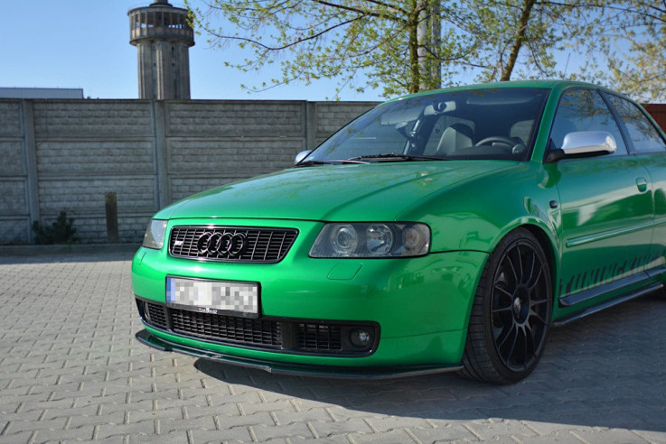 Maxton Design Spoiler předního nárazníku Audi S3 8L - černý lesklý lak
