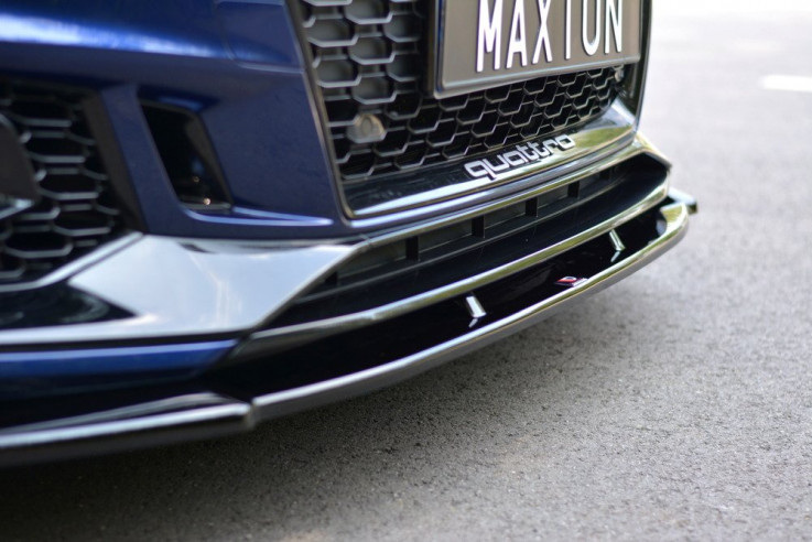 Maxton Design Spoiler předního nárazníku Audi RS4 B9 V.1 - texturovaný plast