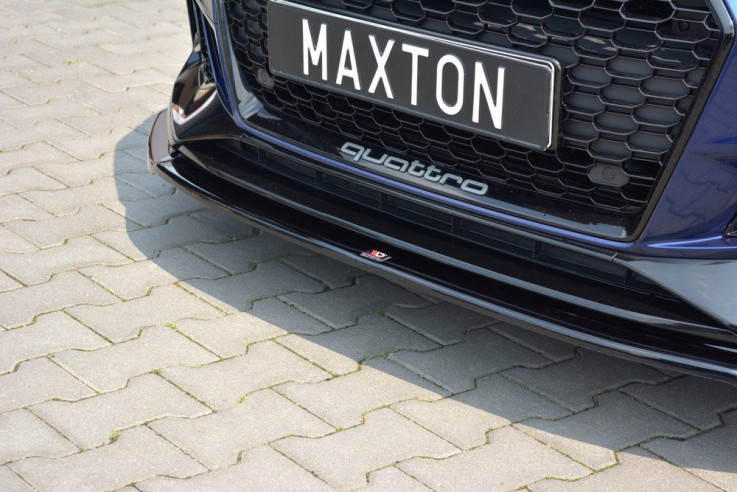 Maxton Design Spoiler předního nárazníku Audi RS4 B9 V.2 - černý lesklý lak