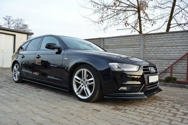 Maxton Design Prahové lišty Audi A4/S4/A4 S-Line B8 Facelift - texturovaný plast
