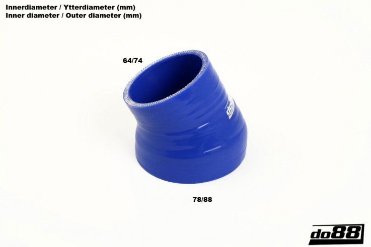 Do88 Silikonová hadice ke škrtící klapce BMW M3 E36 Z3M E37 3,2 R6 S50B32 - Modrá