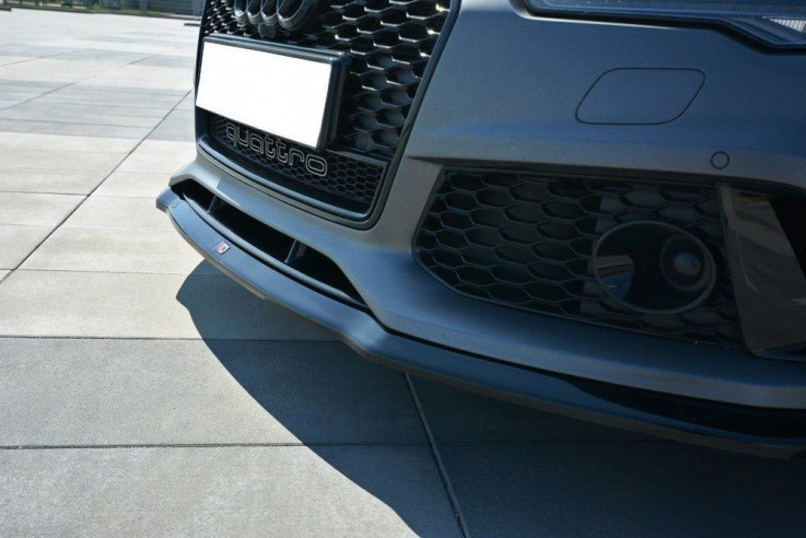 Maxton Design Spoiler předního nárazníku Audi RS7 C7 Facelift V.2 - černý lesklý lak