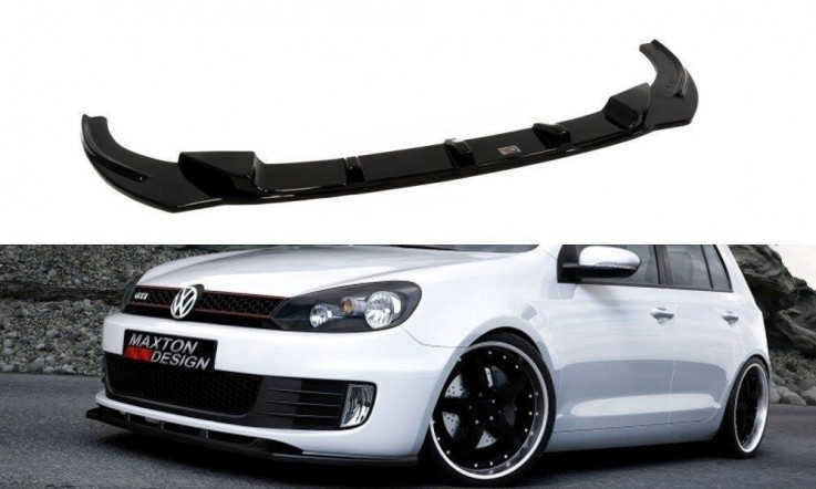 Maxton Design Spoiler předního nárazníku VW Golf VI GTI V.1 - texturovaný plast
