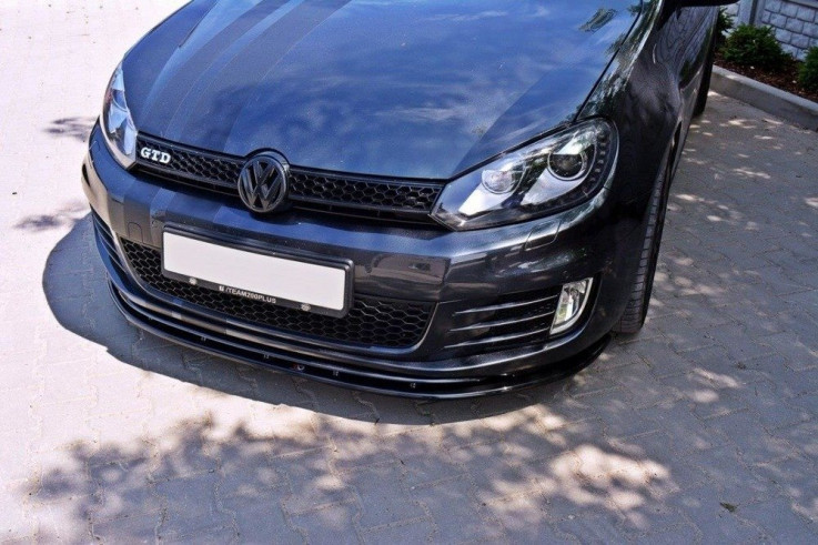 Maxton Design Spoiler předního nárazníku VW Golf VI GTI V.2 - texturovaný plast