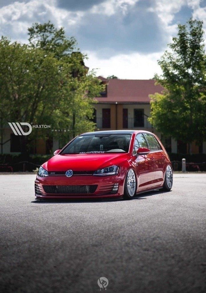 Maxton Design Spoiler předního nárazníku VW Golf Mk7 GTI V.1 - texturovaný plast