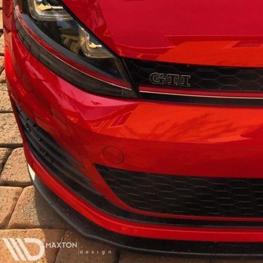 Maxton Design Spoiler předního nárazníku VW Golf Mk7 GTI V.1 - texturovaný plast