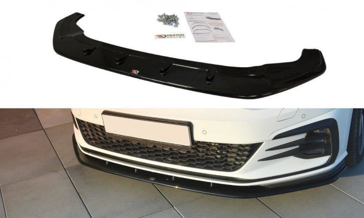 Maxton Design Spoiler předního nárazníku VW Golf Mk7 GTI Facelift V.1 - texturovaný plast