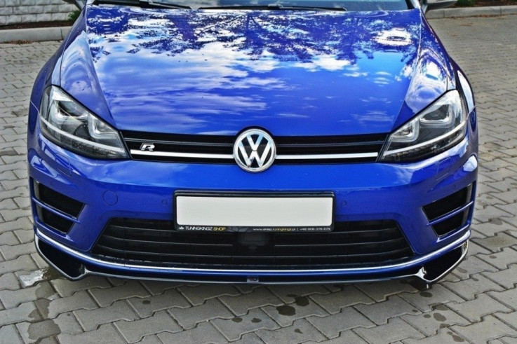 Maxton Design Spoiler předního nárazníku VW Golf Mk7 R V.2 - černý lesklý lak