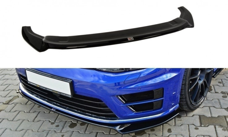 Maxton Design Spoiler předního nárazníku VW Golf Mk7 R V.2 - černý lesklý lak