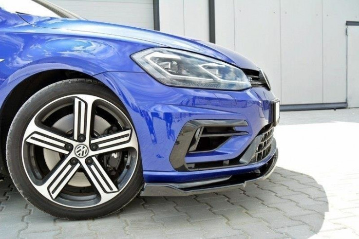 Maxton Design Spoiler předního nárazníku VW Golf Mk7 R Facelift V.1 - černý lesklý lak