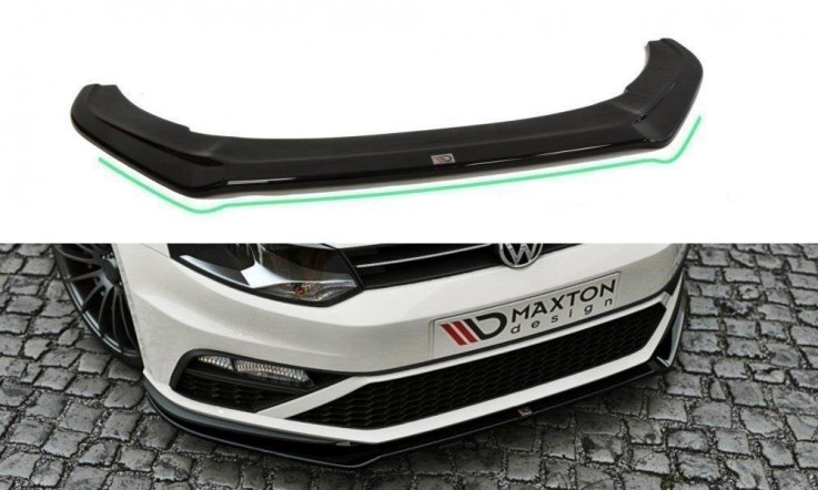Maxton Design Spoiler předního nárazníku VW Polo Mk5 GTI Facelift V.2 - texturovaný plast