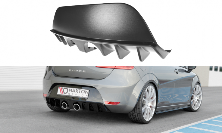 Maxton Design Spoiler zadního nárazníku Seat Leon Mk2 Cupra Facelift - texturovaný plast