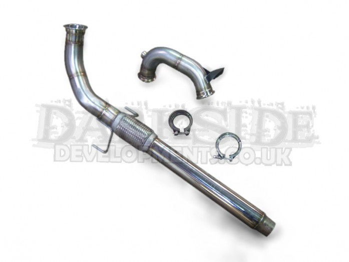 První díl výfuku bez DPF Downpipe pro 1,6 & 2,0 TDI Fabia Ibiza Polo A1 Toledo Darkside Developments