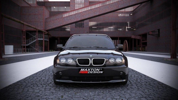 Maxton Design Spoiler předního nárazníku BMW 3 E46 Sedan Facelift - černý lesklý lak