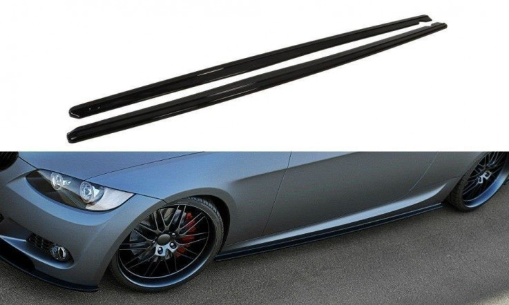 Maxton Design Prahové lišty BMW 3 E92 M-Paket - černý lesklý lak