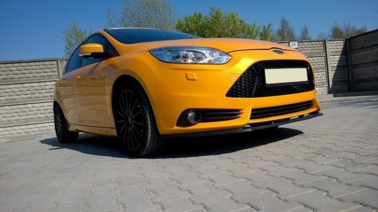 Maxton Design Spoiler předního nárazníku Ford Focus ST Mk3 V.1 - černý lesklý lak