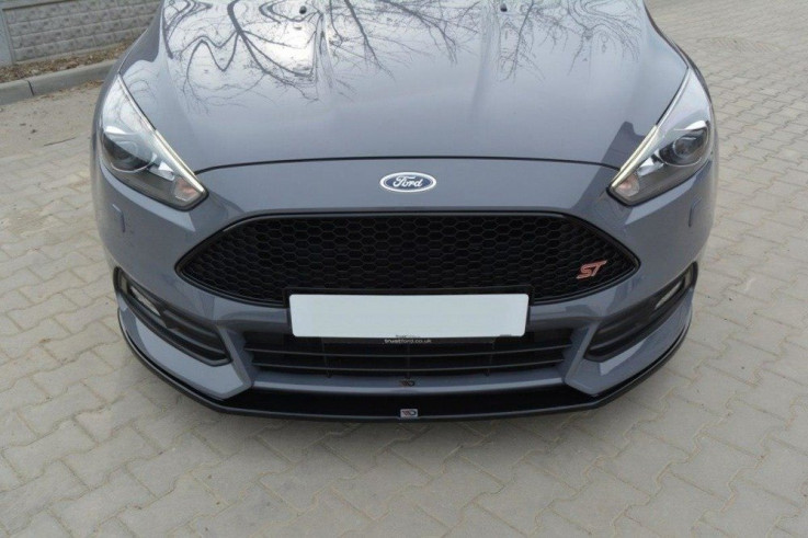 Maxton Design Spoiler předního nárazníku Ford Focus ST Mk3 Facelift V.2 - černý lesklý lak