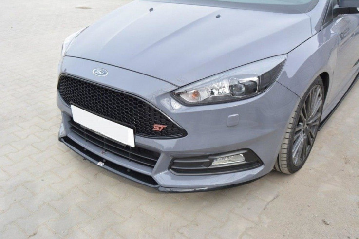 Maxton Design Spoiler předního nárazníku Ford Focus ST Mk3 Facelift V.4 - texturovaný plast