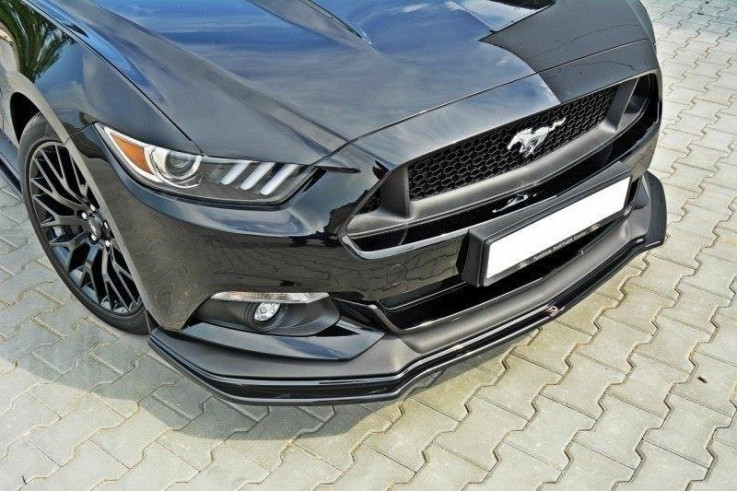 Maxton Design Spoiler předního nárazníku Ford Mustang GT Mk6 - černý lesklý lak