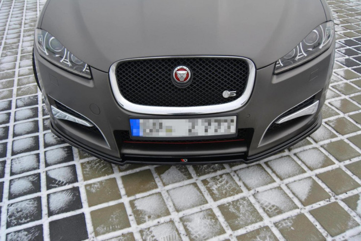 Maxton Design Spoiler předního nárazníku Jaguar XF Facelift S-Pack - černý lesklý lak