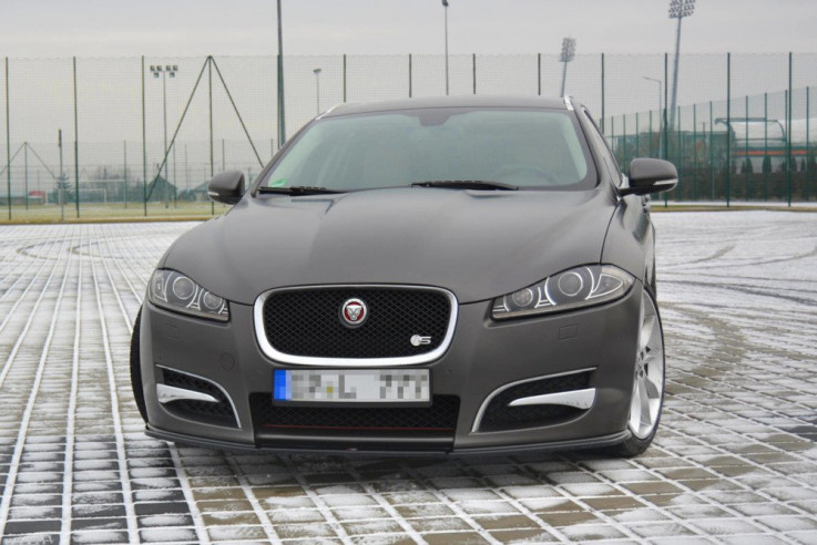 Maxton Design Spoiler předního nárazníku Jaguar XF Facelift S-Pack - černý lesklý lak