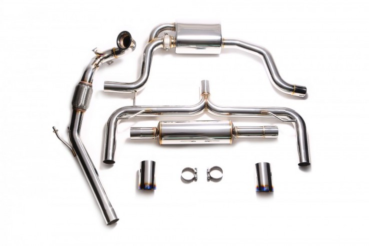 ARMYTRIX Turboback výfuk VW Golf 7 GTI Performance - Černé koncovky