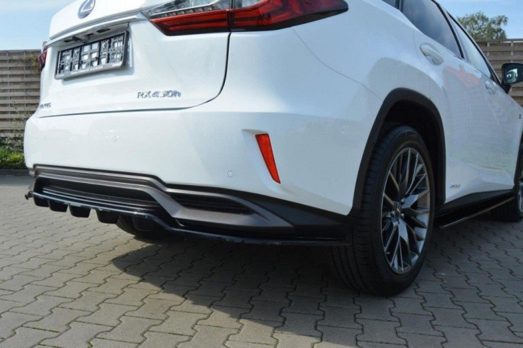 Maxton Design Spoiler zadního nárazníku s příčkami Lexus RX Mk4 - černý lesklý lak