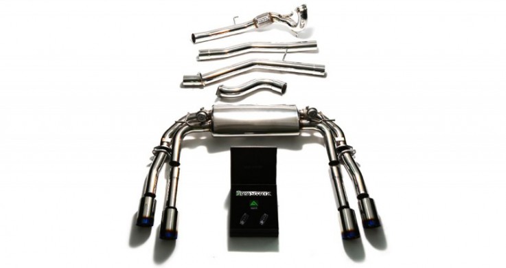 ARMYTRIX Turboback výfuk AUDI S3 Sedan 8V - Černé koncovky