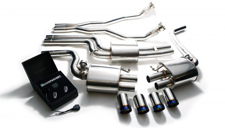 ARMYTRIX Manifoldback výfuk AUDI S4 S5 B8 B8,5 3,0 TFSI - Leštěné koncovky 