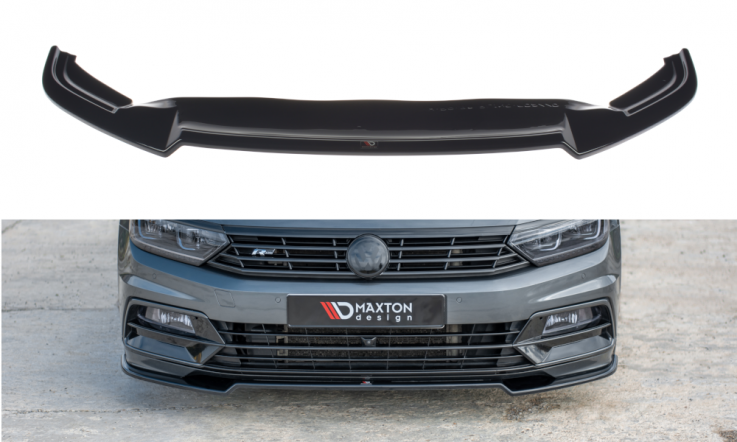 Maxton Design Spoiler předního nárazníku VW Passat B8 R-Line V.2 - karbon