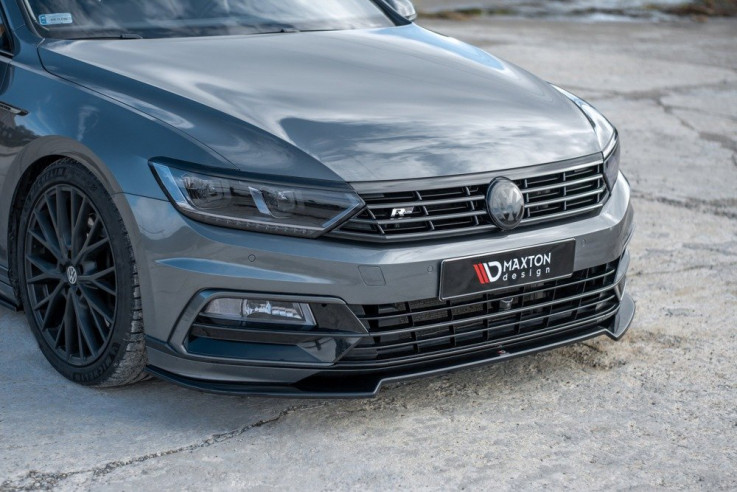 Maxton Design Spoiler předního nárazníku VW Passat B8 R-Line V.2 - karbon